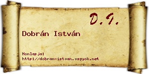 Dobrán István névjegykártya